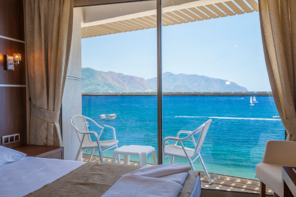 Ocean view from hotel room.